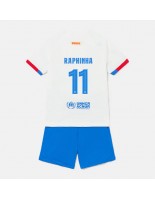 Barcelona Raphinha Belloli #11 Venkovní dres pro děti 2023-24 Krátký Rukáv (+ trenýrky)